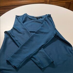 Chico's Blue Ribbed Top